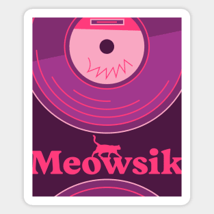 Retro Meowsik-Cat and Music lovers- Magnet